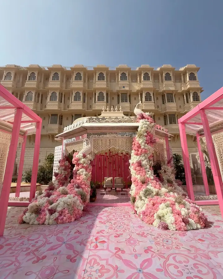 A richly styled wedding setting by Meragi